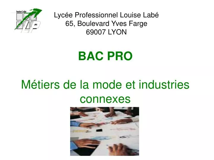 bac pro m tiers de la mode et industries connexes