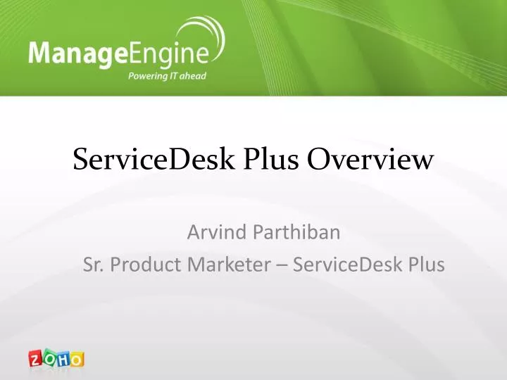 servicedesk plus overview