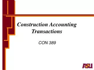 Construction Accounting Transactions