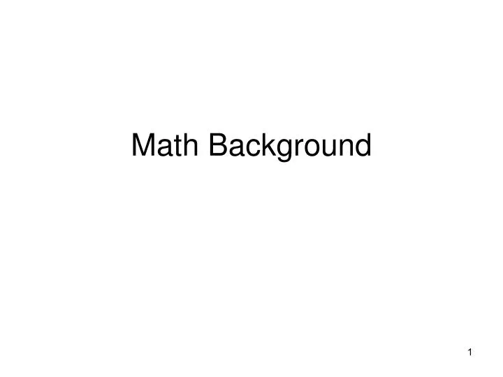 math background