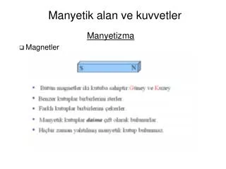manyetik alan ve kuvvetler