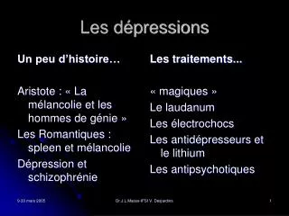 les d pressions