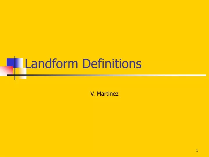 landform definitions
