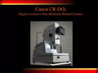Canon CR-DGi Digital-exclusive Non-Mydriatic Retinal Camera
