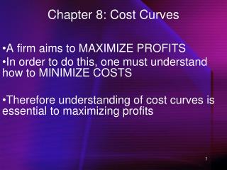 Chapter 8: Cost Curves