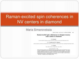 Raman-excited spin coherences in NV centers in diamond