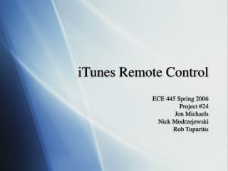 iTunes Remote Control