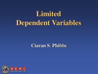 Limited Dependent Variables