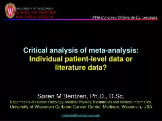 Critical analysis of meta-analysis: Individual patient-level data or literature data?