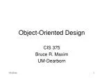 Object-Oriented Design