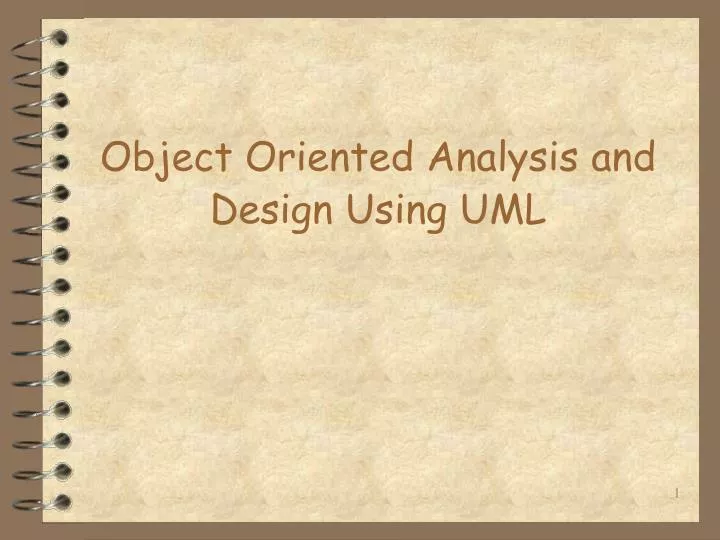 object oriented analysis and design using uml