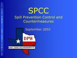 SPCC Spill Prevention Control and Countermeasures