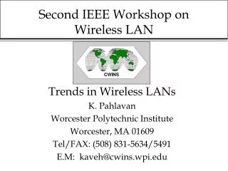 Second IEEE Workshop on Wireless LAN