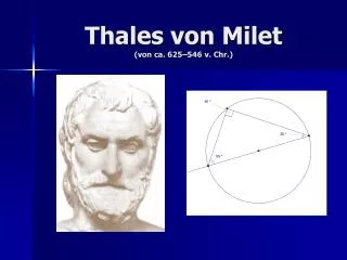 Thales von Milet (von ca. 625–546 v. Chr.)