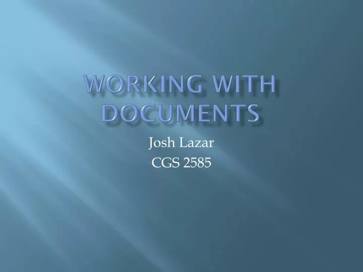 working with documents