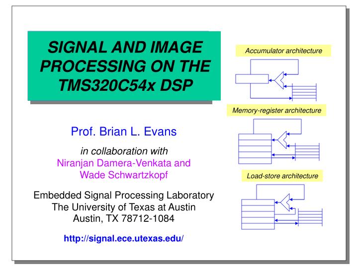 signal and image processing on the tms320c54x dsp