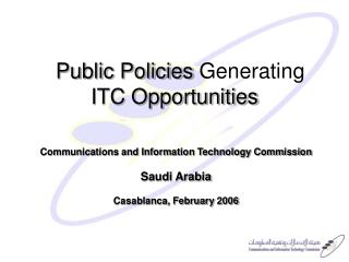 Public Policies Generating ITC Opportunities