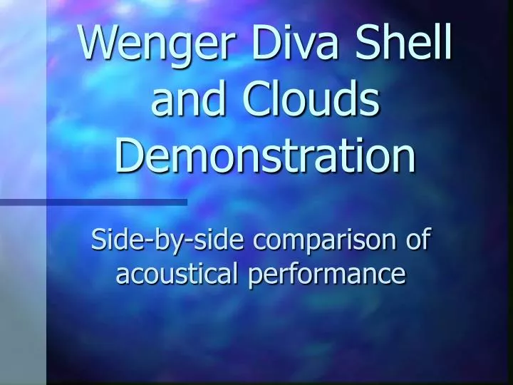 wenger diva shell and clouds demonstration