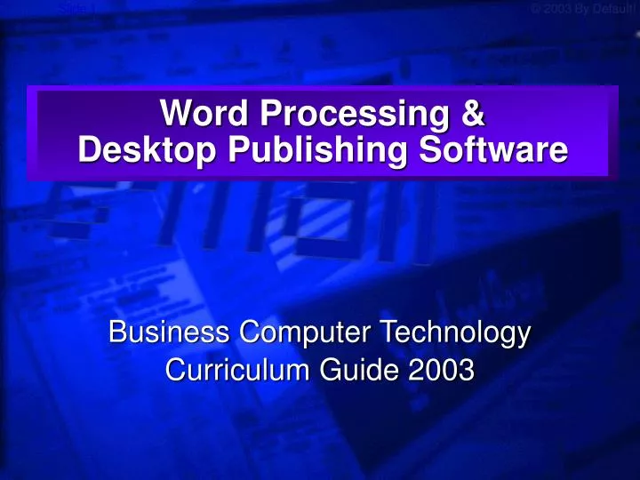 word processing desktop publishing software