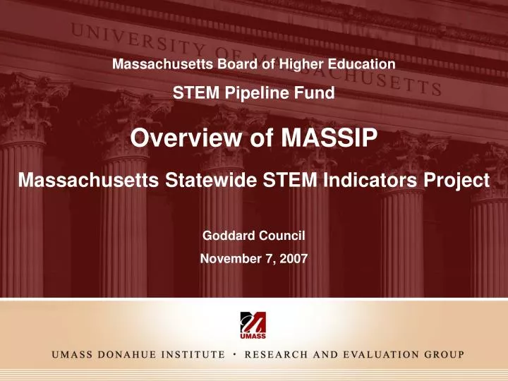 overview of massip massachusetts statewide stem indicators project