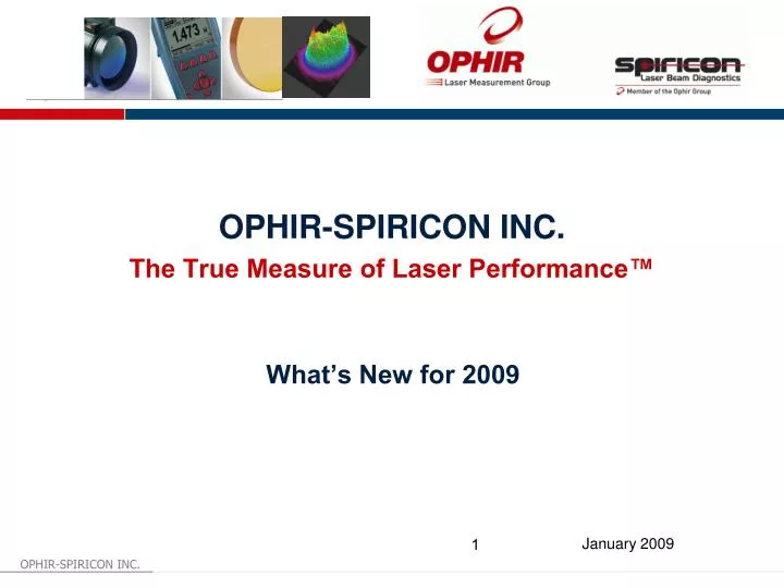 ophir spiricon inc the true measure of laser performance