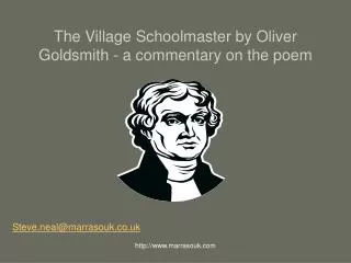 The Village Schoolmaster by Oliver Goldsmith - a commentary on the poem