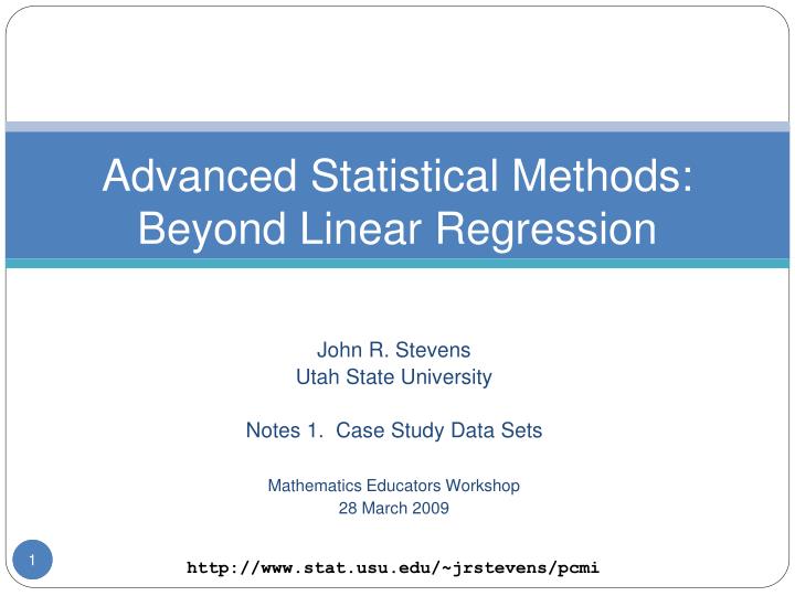 advanced statistical methods beyond linear regression