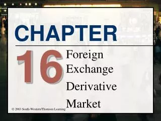 Foreign Exchange Derivative Market