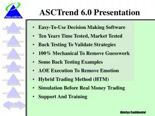 ASCTrend 6.0 Presentation