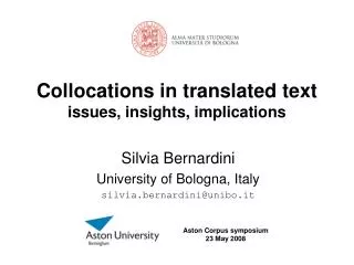 Collocations in translated text issues, insights, implications