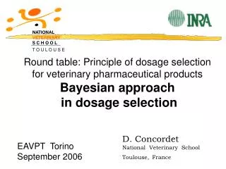 Round table: Principle of dosage selection for veterinary pharmaceutical products Bayesian approach in dosage selection