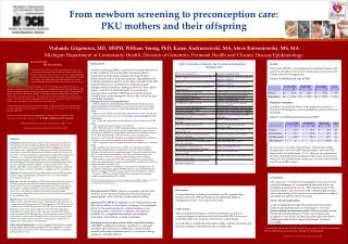 From newborn screening to preconception care: PKU mothers and their offspring