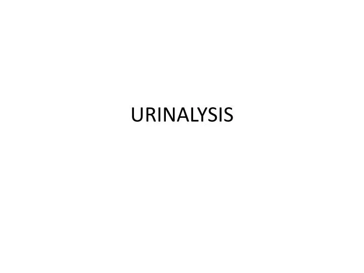 urinalysis