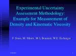 Experimental Uncertainty Assessment Methodology: Example for Measurement of Density and Kinematic Viscosity - slide 1