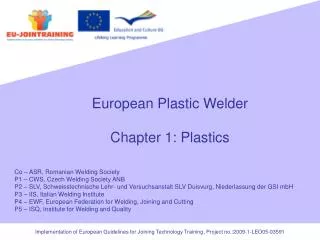 European Plastic Welder Chapter 1: Plastics