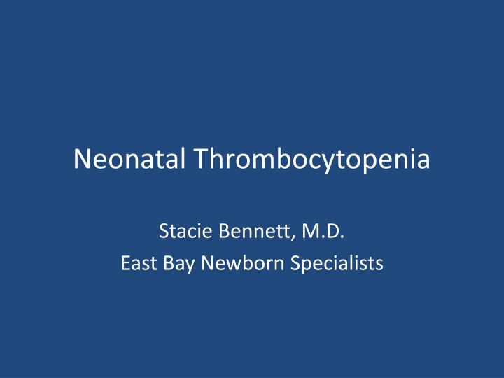 neonatal thrombocytopenia