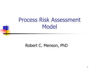 Process Risk Assessment Model