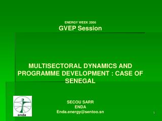 ENERGY WEEK 2006 GVEP Session MULTISECTORAL DYNAMICS AND PROGRAMME DEVELOPMENT : CASE OF SENEGAL SECOU SARR ENDA Enda.en