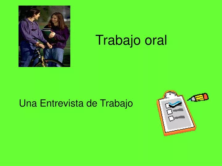 trabajo oral