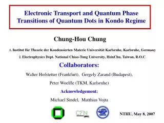 Electronic Transport and Quantum Phase Transitions of Quantum Dots in Kondo Regime