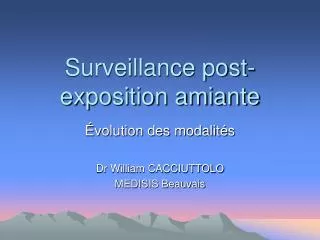 surveillance post exposition amiante