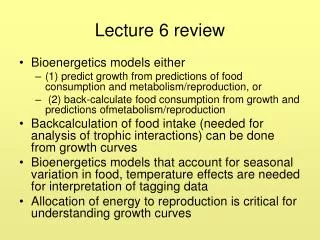 Lecture 6 review