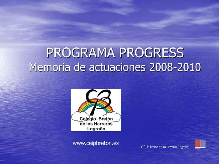 programa progress memoria de actuaciones 2008 2010