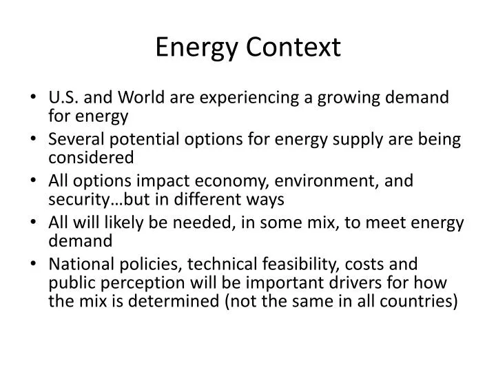 energy context