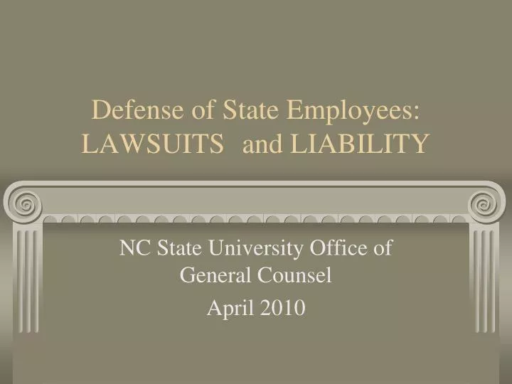 defense of state employees lawsuits and liability