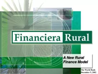 A New Rural Finance Model
