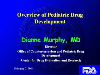 Overview of Pediatric Drug Development
