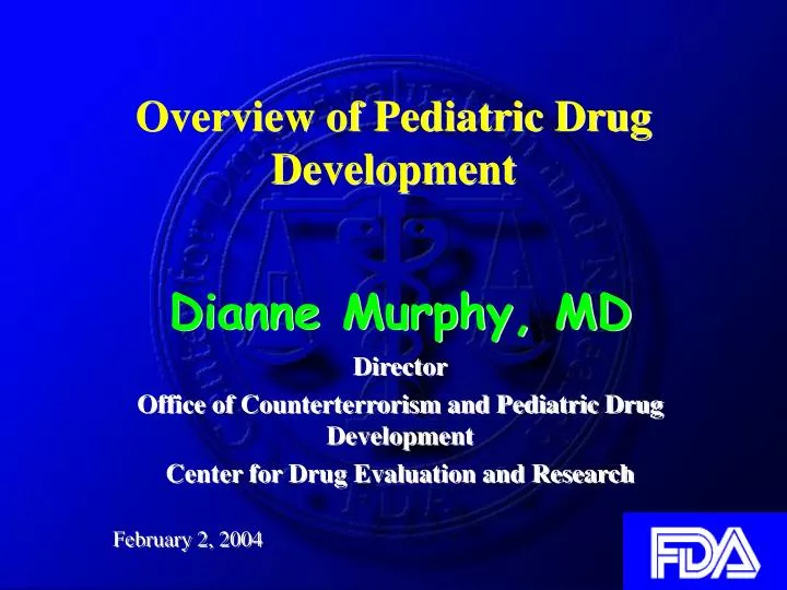 overview of pediatric drug development
