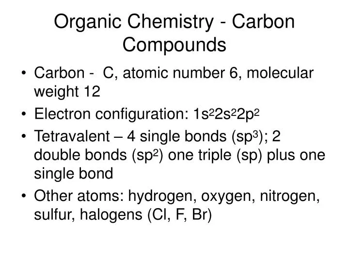 organic chemistry carbon compounds
