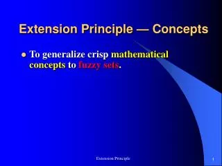 Extension Principle — Concepts
